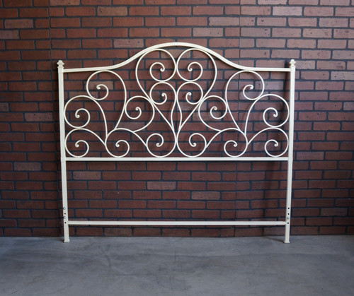 Iron scroll queen headboard - iron, ~