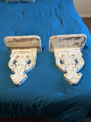 Wood shelves whitewash - shelves, of
