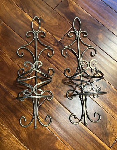 Vintage brass wall shelves - brass,