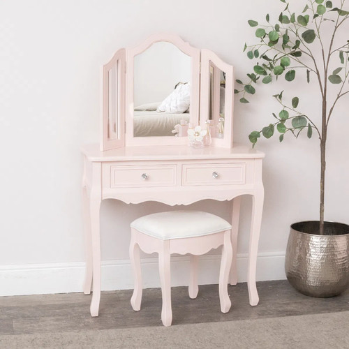 Pink dressing table mirror - pink,